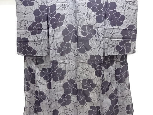 JAPANESE KIMONO / ANTIQUE KIMONO FOR SUMMER / FLOWER